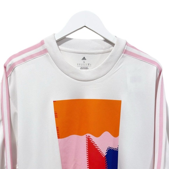 Adidas Belgium National Soccer Icon Goalkeeper Pink Stripes White Size S - Picture 2 of 10
